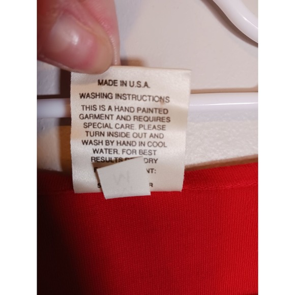 Vintage Christmas Y2K Laura Rogers Originals‎ Hand Panted Top Size M - Picture 5 of 5